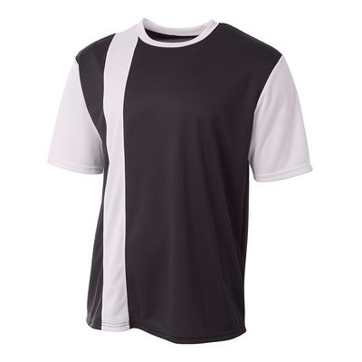 A4 N3016 Athletic Men's Legend Soccer Jersey T-Shirt in Black/White size Medium | Polyester A4N3016