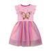 Factory Summer Dresses Cotton Tulle Dress Party Baby Toddlers Girls Dresses Butterfly Printed Short Sleeve Princess Summer Tulle Dress Child Sundress Streetwear Kids Dailywear Outwear