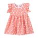 Toddler Summer Dress Ruffled Sleeves Summer Floral Princess Dress Casual Dress Fashion Child Sundress Streetwear Kids Dailywear Outwear