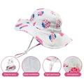 Honeeladyy Wide Brim Caps for kids Summer Children s Strawberry Print Sun Protection Hat Bucket Hat With Hat Rope