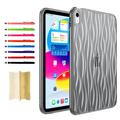 Clear Case for iPad Air 4th Generation 10.9 2020 Shockproof Thin Slim Transparent Flexible TPU Gel Silicone Lightweight Anti-scratch Back Cover Protective Shell Fit for iPad Air 4th Gen Black