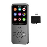 HiFi MP4 Video MP3 Player FM Bluetooth-compatible Walkman for Student (With 64G)