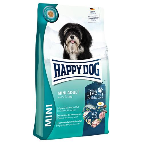 2x 4kg fit & vital Mini Adult Happy Dog Hundefutter trocken