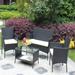 4 PC Rattan Patio Sofa Set Outdoor Cushioned Seat