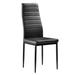 6 Pcs Leather Upholstery Dining Chairs,Black