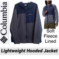 Columbia Jackets & Coats | Columbia Fleece Lined Hooded All Season Performance Jacket Navy Blue & Gray | Color: Blue/Gray | Size: Xxl