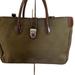 Dooney & Bourke Bags | Dooney & Bourke Large Signature Green Satchel With Leather Trim | Color: Brown/Green | Size: Os