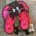 Under Armour Shoes | New Under Armour Youth Girls Size 1 & Size 2 Pink Flip-Flops | Color: Pink | Size: 1bb