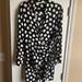 Zara Dresses | Dot Shirt Dress | Color: Black/White | Size: L