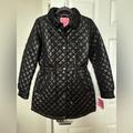 Kate Spade Jackets & Coats | Kate Spade Nwt Black Quilted Jacket With Removable Hood | Color: Black/Pink | Size: Xs