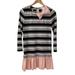 Kate Spade Dresses | Kate Spade Striped Kids Pink Bow Long Sleeve Dress Size 164/14y | Color: Black/Pink | Size: 14g