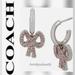 Coach Jewelry | Coach Bow Earrings | Color: Pink/Silver | Size: Os