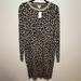 J. Crew Dresses | Cheetah Sweaterdress | Color: Black/Tan | Size: L