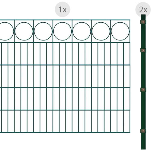 „ARVOTEC Zaun „“Ring““ Zaunelemente 103 cm, 2 m Gr. H/L: 100 cm x 2 m H/L: 100 cm, grün Zaunelemente“