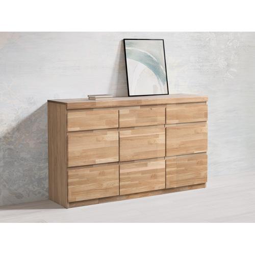 „Sideboard WOLTRA „“OSLO““ Sideboards Gr. B/H/T: 135 cm x 80 cm x 35 cm, braun (eiche) Sideboards Breite ca. 135 cm, Teilmassiv“