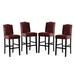 Glitzhome 28.75" Bar Stool Leather in Red | 45 H x 18.5 W x 21.46 D in | Wayfair GH20562