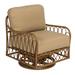 Woodard Cane Swivel Outdoor Rocking Chair w/ Cushions, Rattan in Brown | Wayfair S650015-22M