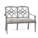 Woodard Wiltshire Aluminum Garden Outdoor Bench Metal in Gray | 37 H x 44 W x 28 D in | Wayfair 4Q0414ST-72-79Y