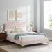 Amber Platform Bed by Modway Upholstered/Velvet in Pink/Black | 45 H x 61.5 W x 81.5 D in | Wayfair MOD-6781-PNK