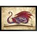 Trinx Bookwyrm Purple Dragon Sleeping on Book by Amy Brown - Single Picture Frame Print Paper | 15 H x 21 W x 1.5 D in | Wayfair