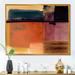 Ivy Bronx Blue Sky Above Redend Point II - Abstract Canvas Wall Art Metal in Blue/Brown | 24 H x 32 W x 1 D in | Wayfair