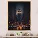 Latitude Run® Empire State Building Tilt Shift in the Night Lights III - Print on Canvas Metal in Black/Orange | 40 H x 30 W x 1.5 D in | Wayfair