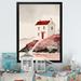 Red Barrel Studio® White House w/ Red Roof by the Waterside - Print on Canvas Metal in Red/White | 32 H x 16 W x 1 D in | Wayfair