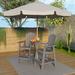 Beachcrest Home™ Lagunas Tall Adirondack Chair Set w/ Table Polywood Outdoor Patio Bar Stools 330 LBS in Gray | 52 H x 23 W x 28.5 D in | Wayfair