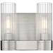 Empire 9.5" High 2 Light Satin Nickel Sconce With Clear Shade