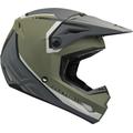 Fly Racing Kinetic Vision Casco Motocross, grigio-verde, dimensione 2XL