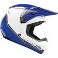 Fly Racing Kinetic Vision Casco Motocross, bianco-blu, dimensione XL