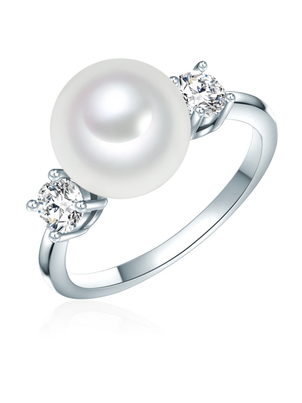 Rafaela Donata Perlen-Ring Damen weiß, 60 Image