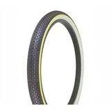 Bike Tire Bicycle Tire Duro 26 x 2.125 Black/White Side Wall Yellow Line HF-120A. 26 Brick Tire 26 inch by 2.215 inch.