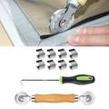 Screen Door Tool Kits - 8 Pieces Screen Installer Clips with Screen Rolling Tool and Screen Remover Hook and Removal Door Hook Screen Repair of Tools Set for Installing Window and Door Screen