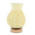 1pc Desktop Night Light LED Lamp Unique Rattan Ball Vase Lamp Bedside Lamp