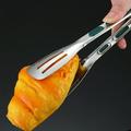 Kitchen Food Clips Tongs Stainless Steel Heat Resistant Non-slip for Bread Barbecue Food Pizzas