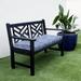 Mozaic Humble + Haute Blue and White Stripe Indoor/Outdoor Bristol Bench Cushion 48 x 19 x 3 - Nelson Commodore Blue