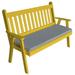 Kunkle Holdings LLC Pine 6 Traditional English Garden Bench Canary Yellow