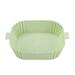 Square Accessories Fried Chicken Replacement Air Fryer Silicone Pot Mat Basket Baking Tray GREEN