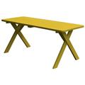 Kunkle Holdings LLC Pine 4 Cross-Leg Picnic Table Canary Yellow