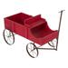 Shine Company Large Cedar Wood Decorative Buckboard Wagon Planter in Red