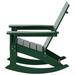 Polytrends Shoreside Modern Eco-Friendly Poly Adirondack Rocking Chairs (Set of 4) Dark Green
