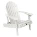 highwood Eco-friendly Synthetic Wood Folding and Reclining Adirondack Chair White