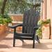 Bonosuki Folding Adirondack Chair Patio Outdoor Plastic Fire Pit Chair Black