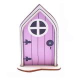 Fairy Gnome Elf Door Handpainted Wooden Outdoor Yard Tree Mystical Art Ornament