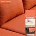 OVIOS Patio 3-piece Rattan Wicker Sectional Sofa Set with Ottomans Red/Orange