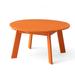 ELM PLUS LLC Elm Plus Outdoor Patio HDPE Round Coffee Table Side End Table Tangerine 36 D