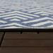 Balta Gloria Modern Chevron Indoor/Outdoor Area Rug Blue 5 3 x 7 5 x 8 Ivory