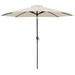 Homall 9 FT Patio Umbrella Outdoor Table Market Umbrella with Easy Push Button Tilt for Garden Deck Backyard and Pool Black Beige