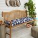 Mozaic Company Blue Graphic Indoor/ Outdoor Bench Cushion 60 in x 19 in x 2 in